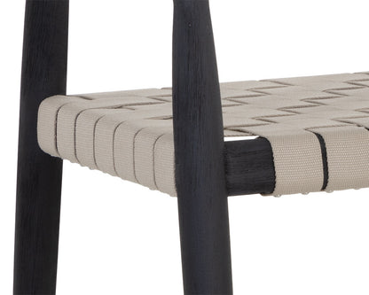 NAHLA CAYMAN DINING ARMCHAIR - CHARCOAL