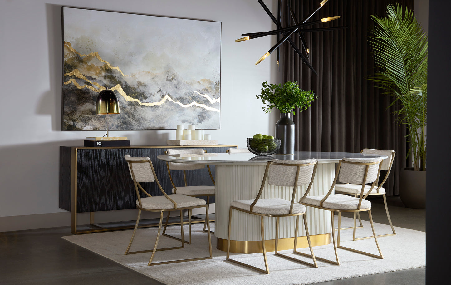 NAHLA DALTON SIDEBOARD - ANTIQUE BRASS - BLACK