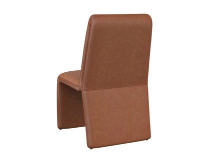 NAHLA CASCATA DINING CHAIR - MARSEILLE CAMEL LEATHER