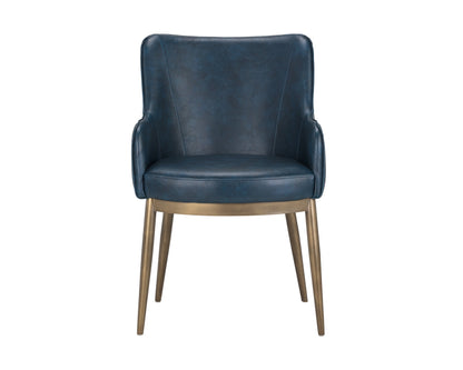 NAHLA FRANKLIN DINING ARMCHAIR - VINTAGE BLUE