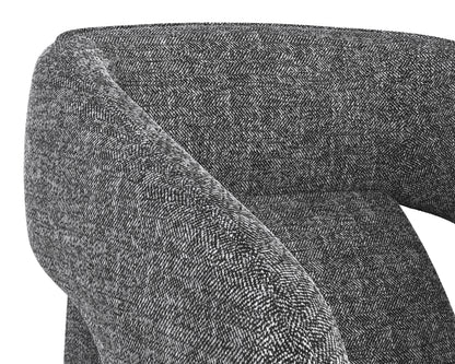NAHLA KENDRICK WHEELED DINING ARMCHAIR - NASH ZEBRA