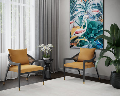 NAHLA KIRSTEN LOUNGE CHAIR - GOLD SKY