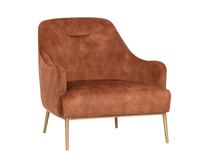 NAHLA CAMERON LOUNGE CHAIR - NONO RUST