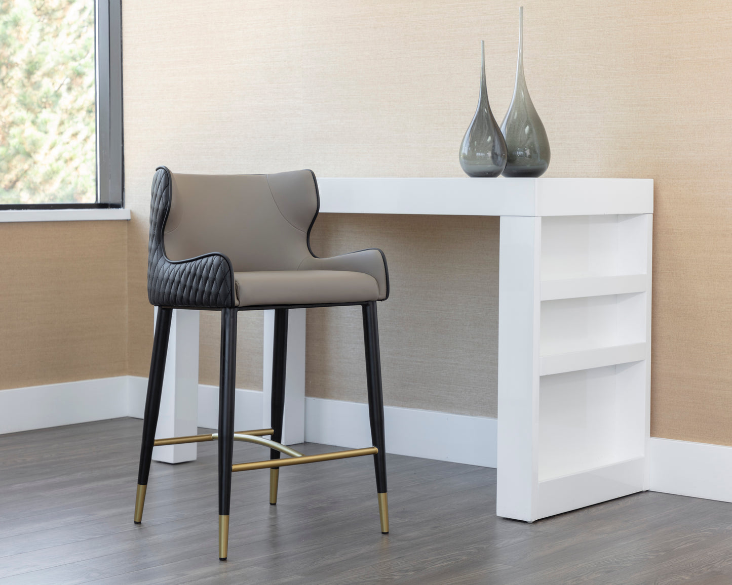 NAHLA GIANNI COUNTER STOOL - DILLON STRATUS / DILLON BLACK