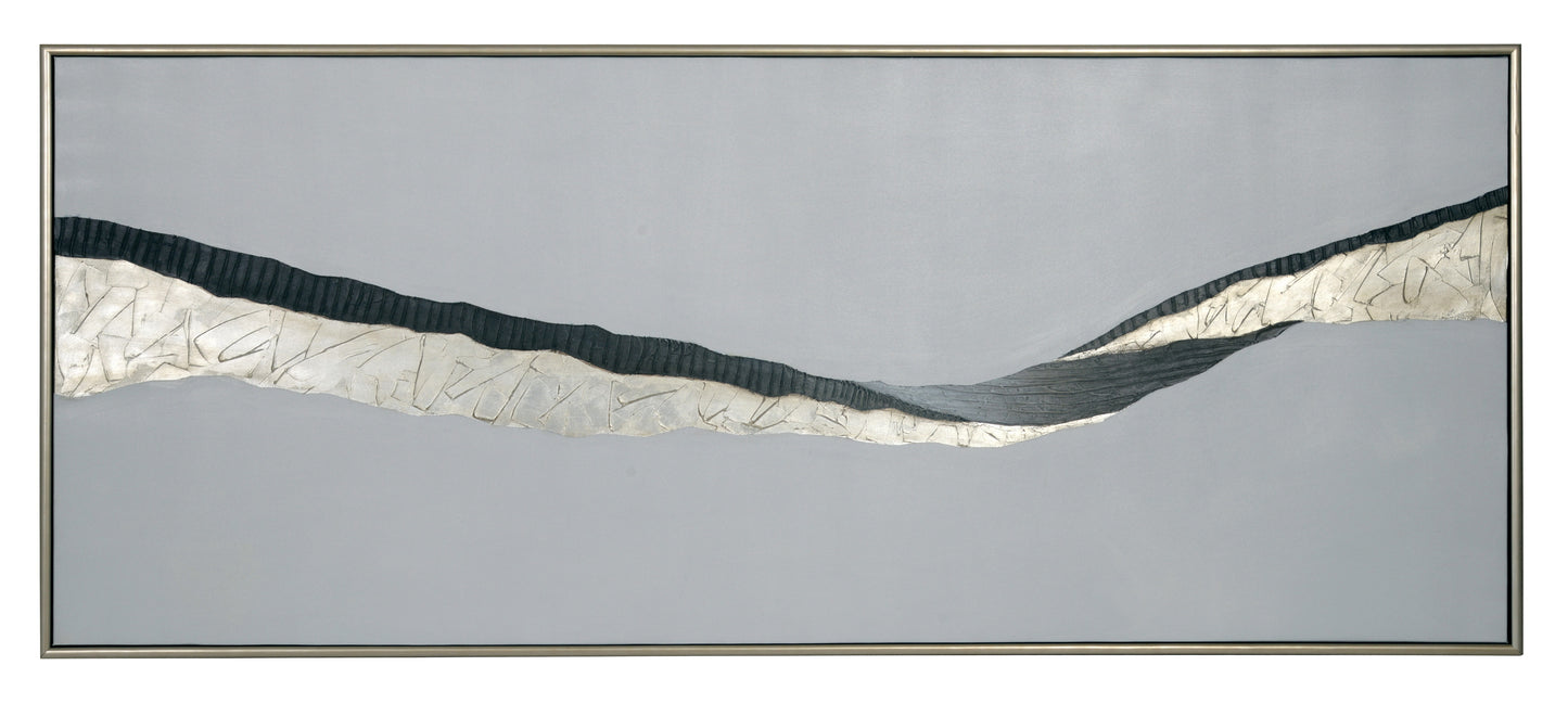 NAHLA FREQUENCY - 72" X 30" - SILVER FLOATER FRAME
