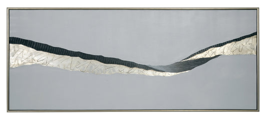 NAHLA FREQUENCY - 72" X 30" - SILVER FLOATER FRAME