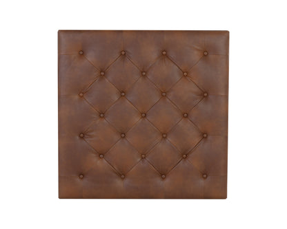 NAHLA ENDALL OTTOMAN - BLACK - BRAVO COGNAC