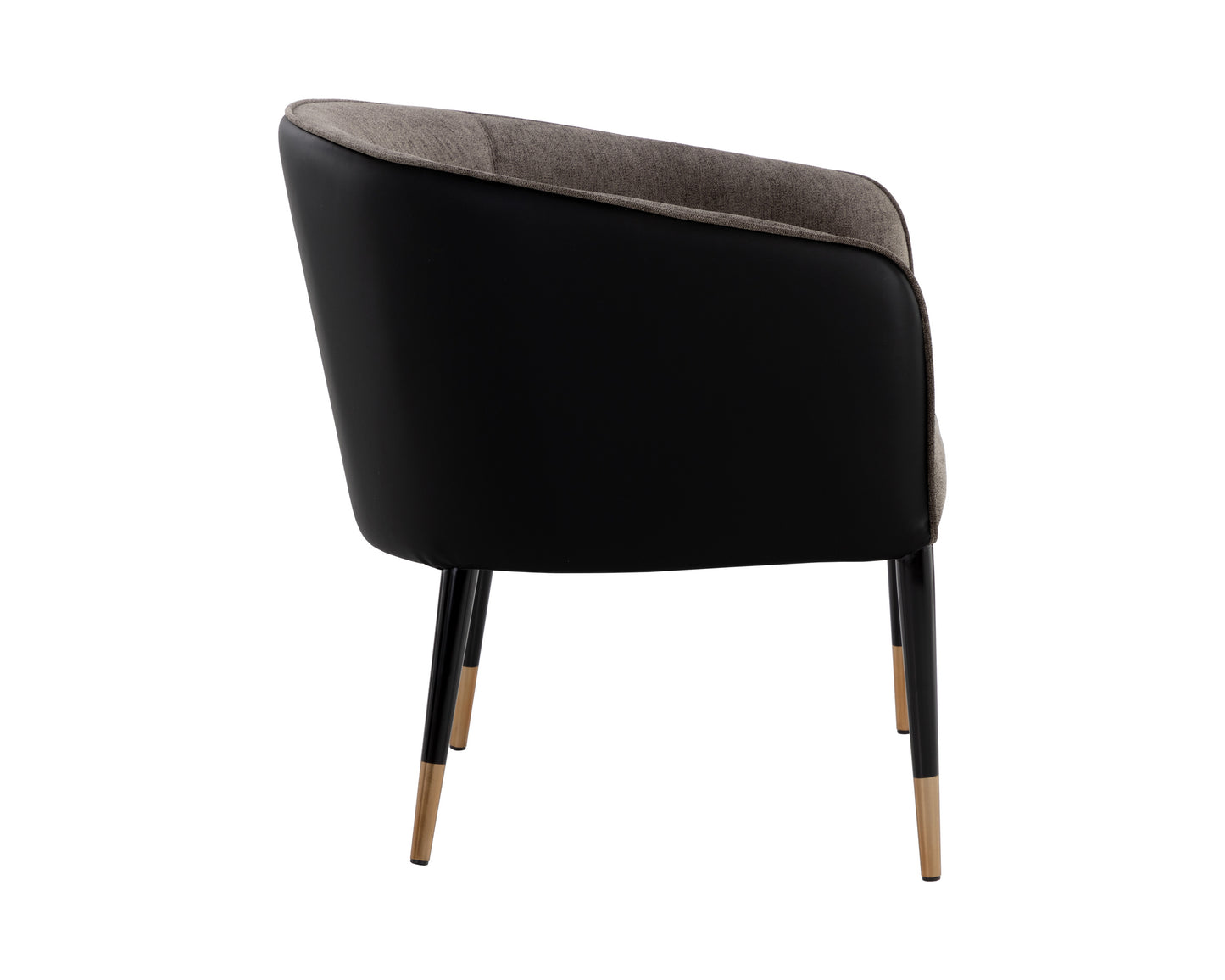 NAHLA ASHER LOUNGE CHAIR - SPARROW GREY / NAPA BLACK