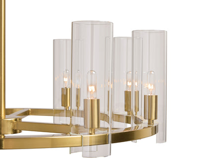 NAHLA CLARABELLE CHANDELIER - SMALL - BRASS
