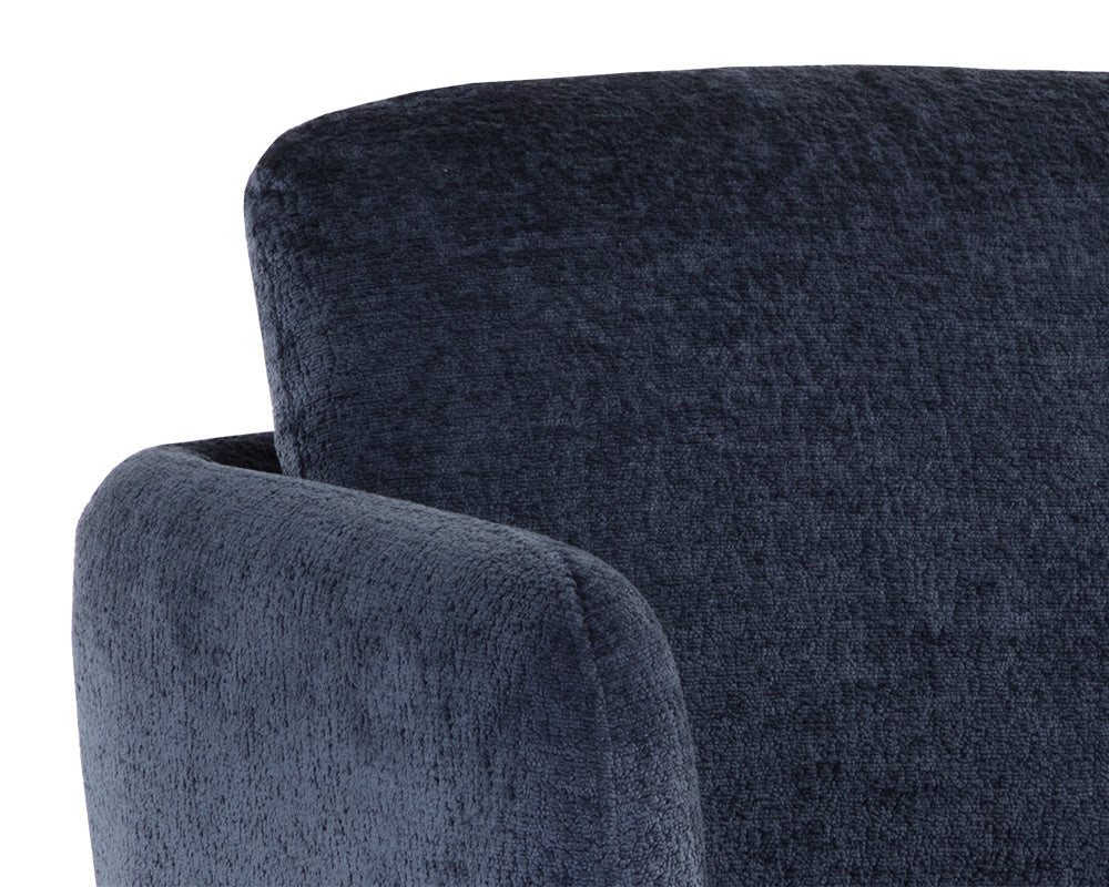 NAHLA GILLEY SWIVEL LOUNGE CHAIR - BERGEN NAVY