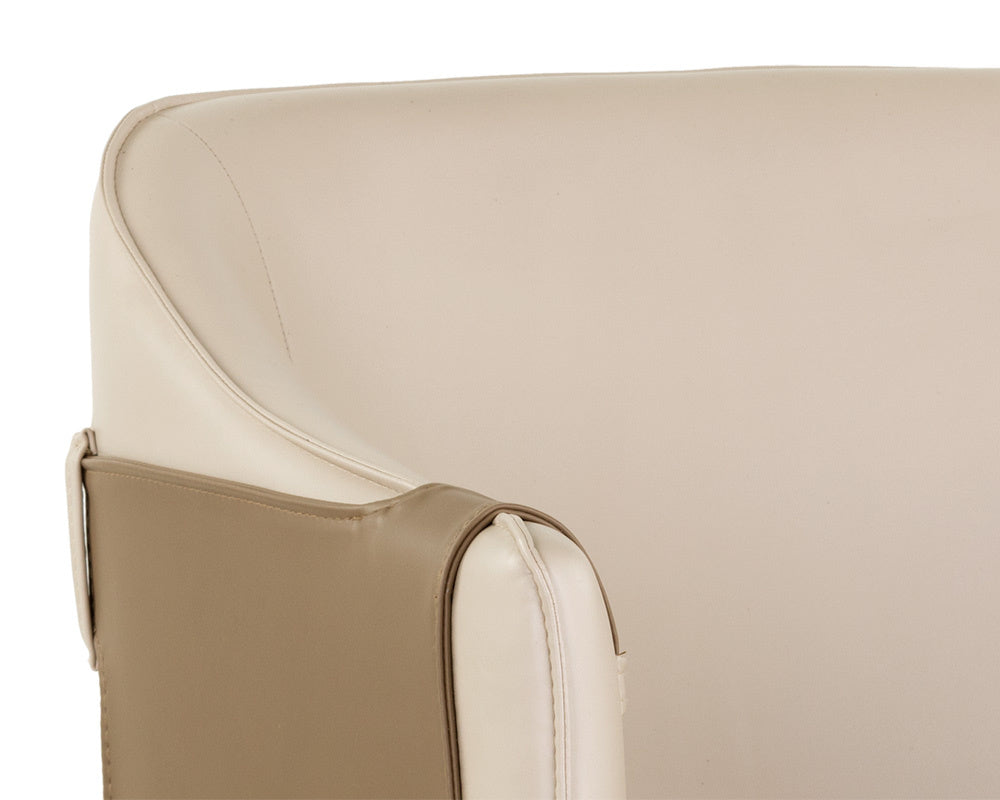 NAHLA CARTER DINING ARMCHAIR - NAPA BEIGE / NAPA TAN