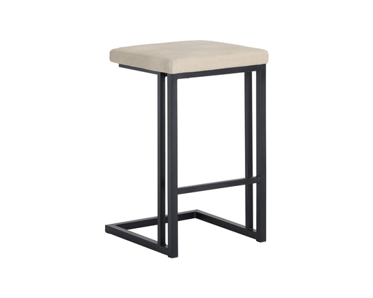 NAHLA BOONE COUNTER STOOL - BLACK - BRAVO CREAM