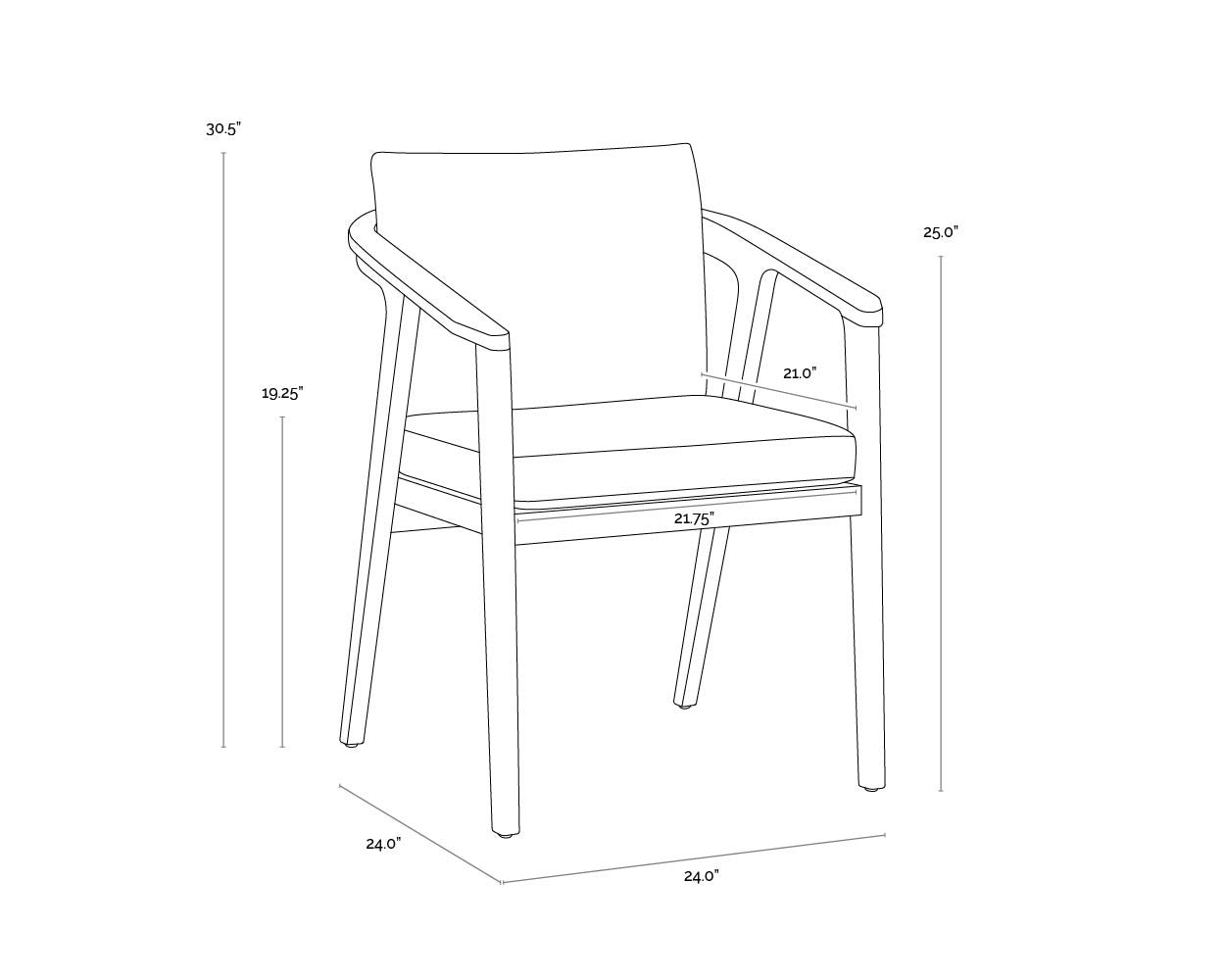 NAHLA CORALINE DINING ARMCHAIR - PALAZZO CREAM