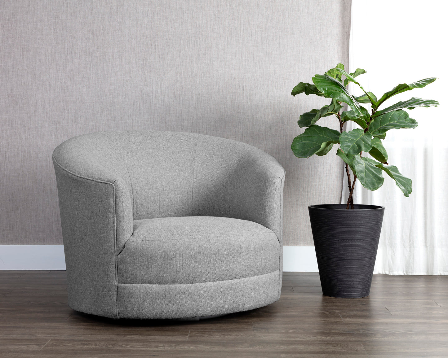 NAHLA GRIMALDI SWIVEL ARMCHAIR - LIV DOVE