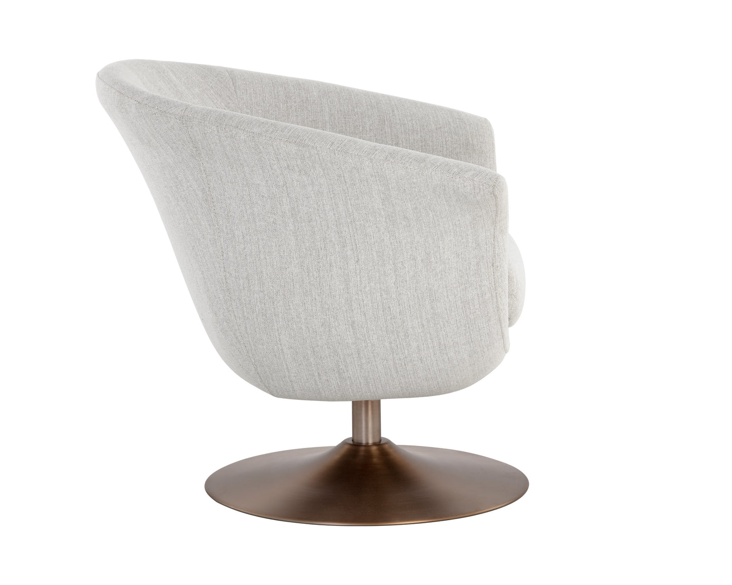 NAHLA CARINE SWIVEL LOUNGE CHAIR - MINA TAUPE