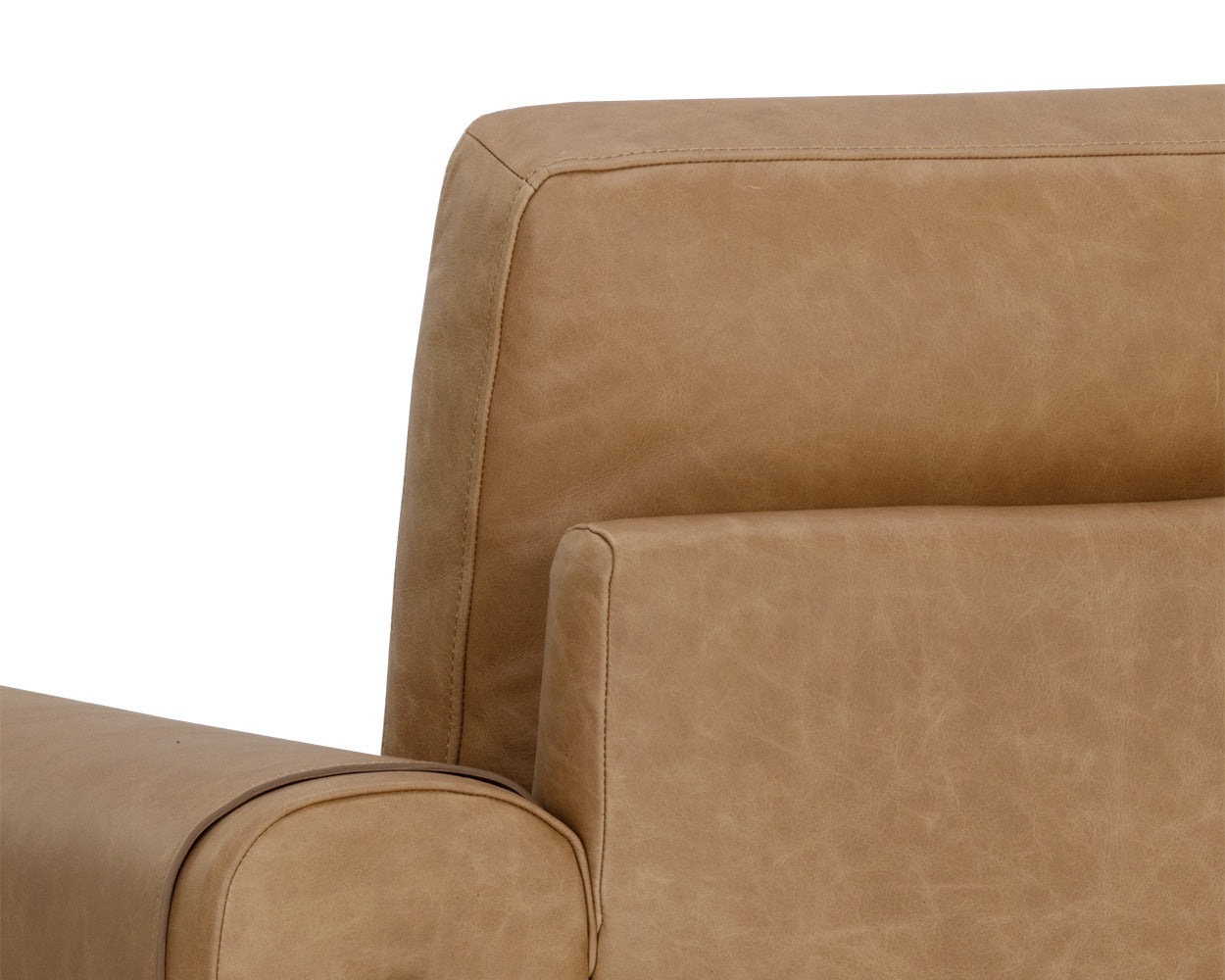 NAHLA CAMUS ARMCHAIR - LUDLOW SESAME LEATHER
