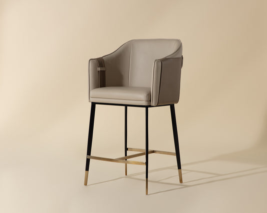 NAHLA CHRISTIAN COUNTER STOOL - NAPA BEIGE / NAPA TAN
