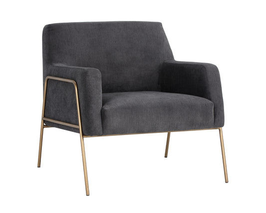 NAHLA CYBIL LOUNGE CHAIR - POLO CLUB KOHL GREY