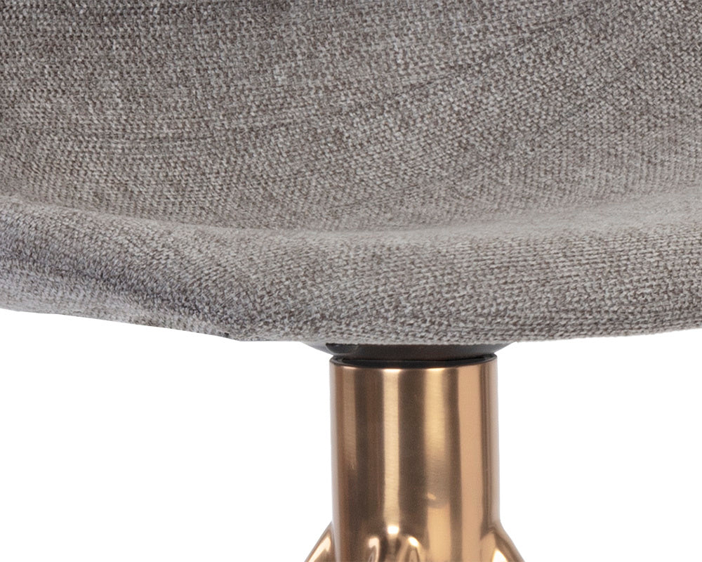 NAHLA ANDRES SWIVEL COUNTER STOOL - BELFAST KOALA GREY
