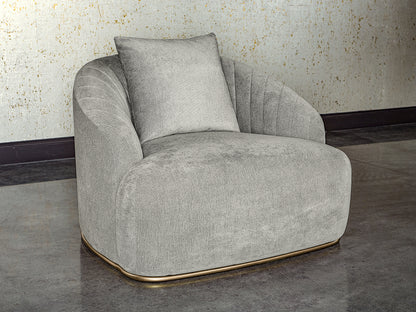 NAHLA ASTRID ARMCHAIR - POLO CLUB STONE