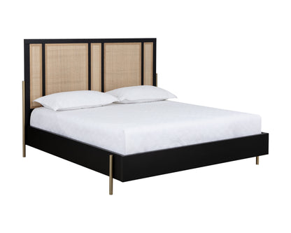NAHLA AVIDA BED - KING - GOLD - BLACK/NATURAL