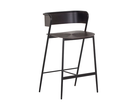 NAHLA KEANU COUNTER STOOL - GUNMETAL
