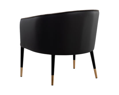 NAHLA ASHER LOUNGE CHAIR - SPARROW GREY / NAPA BLACK