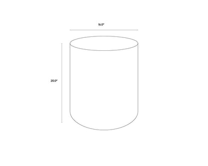 NAHLA DIAZ END TABLE - GREY - WOOD GRAIN BROWN