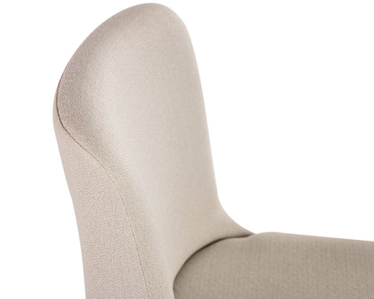 NAHLA ELISA DINING CHAIR - LIGHT OAK - MAINZ CREAM