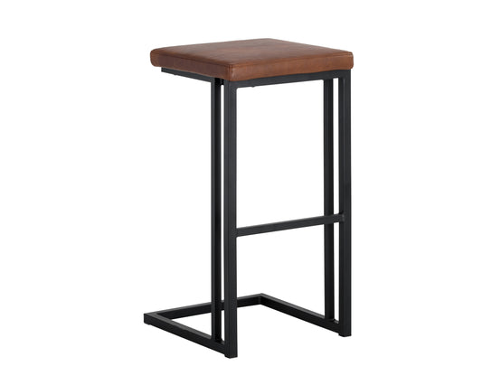 NAHLA BOONE BARSTOOL - BLACK - BRAVO COGNAC