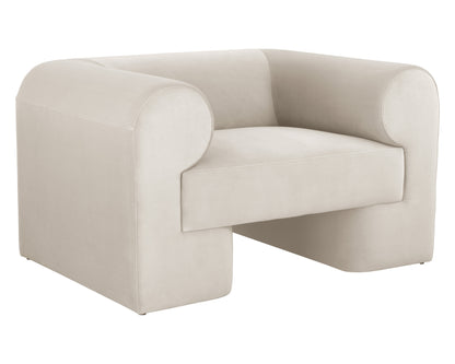 NAHLA IONIC ARMCHAIR - MEG TAUPE