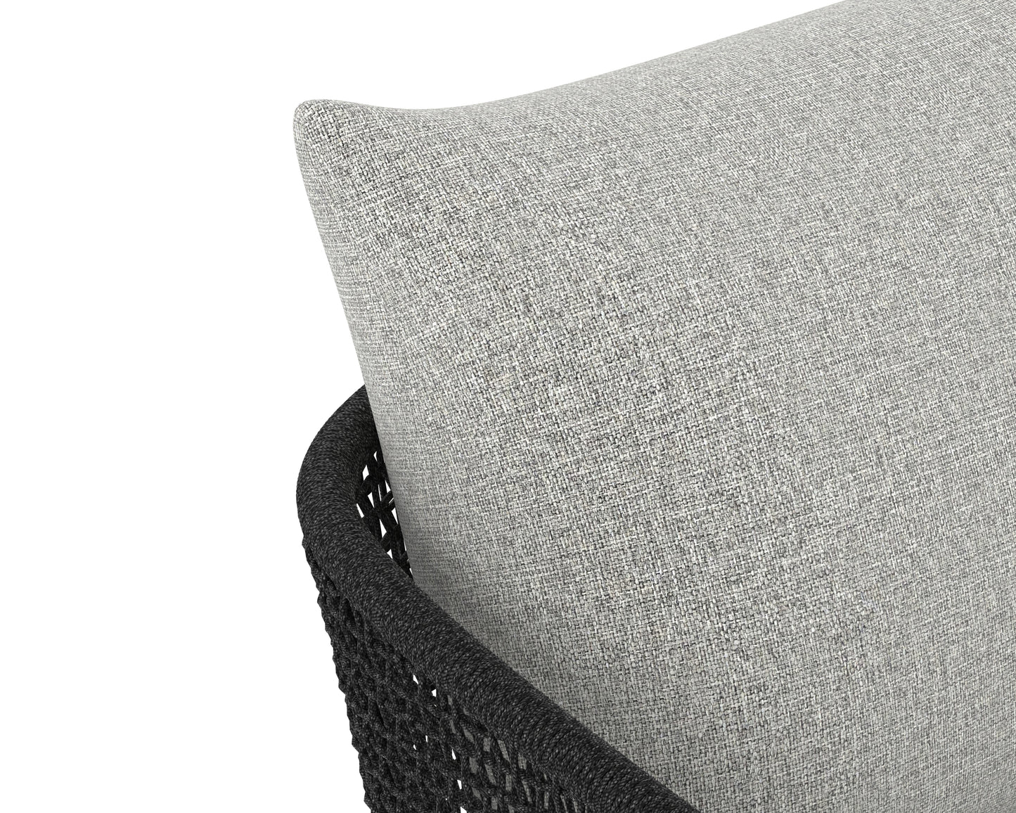 NAHLA CAPRI DINING ARMCHAIR - SMOKE GREY - COPACABANA MARBLE