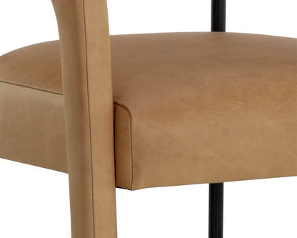 NAHLA MAVIA DINING ARMCHAIR - LUDLOW SESAME LEATHER