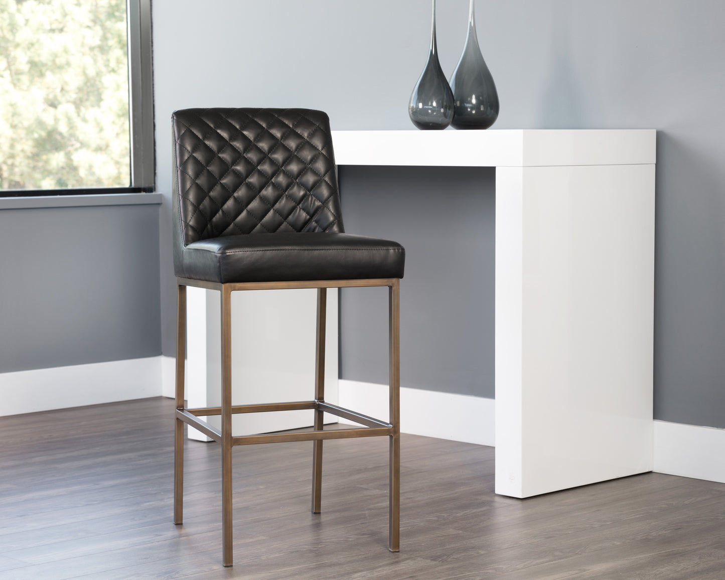 NAHLA LEIGHLAND BARSTOOL - COAL BLACK