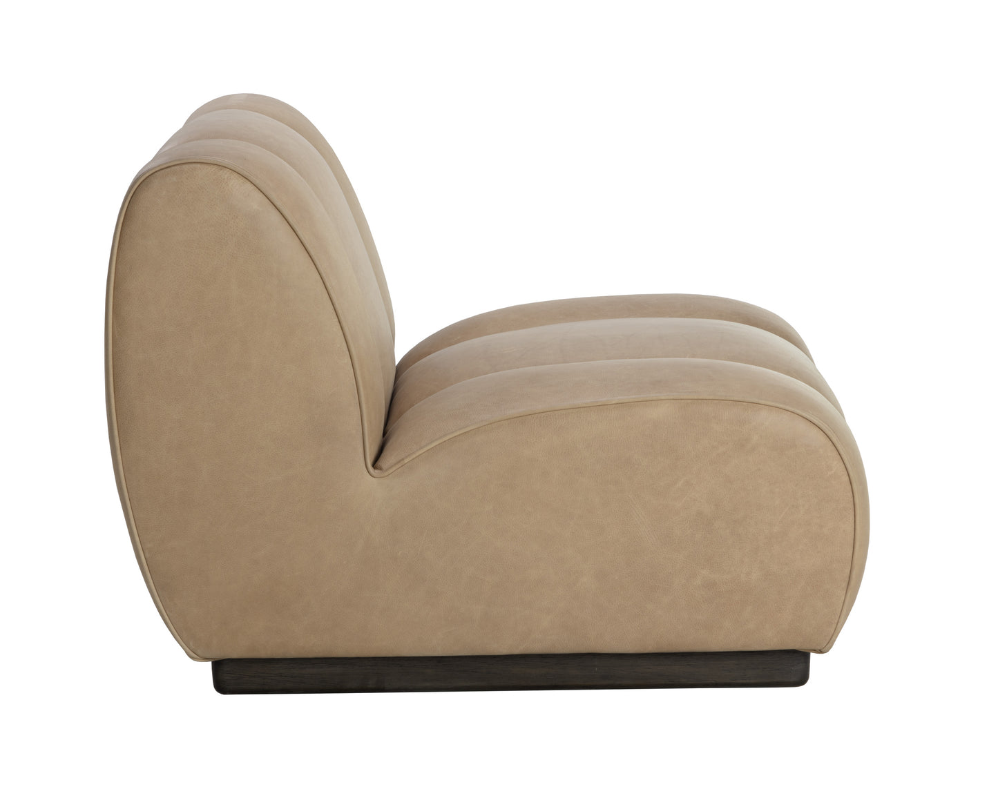 NAHLA BLAISE SWIVEL LOUNGE CHAIR - SAHARA SAND LEATHER