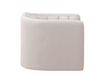 NAHLA BIRRIT SWIVEL ARMCHAIR - ALASKA GREIGE
