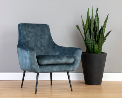 NAHLA ALETTA LOUNGE CHAIR - NONO PETROL