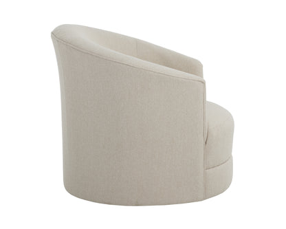 NAHLA GRIMALDI SWIVEL ARMCHAIR - LIV SAND