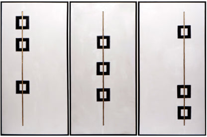 NAHLA BOXED IN (SET OF 3) - 30" X 60" - BLACK FLOATER FRAME