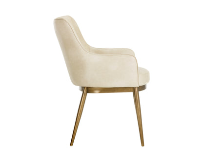 NAHLA FRANKLIN DINING ARMCHAIR - BRAVO CREAM