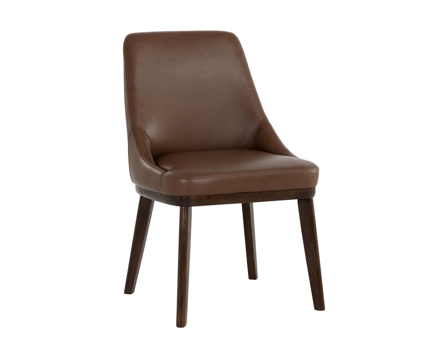 NAHLA JODY DINING CHAIR - MISSOURI MAHOGANY LEATHER
