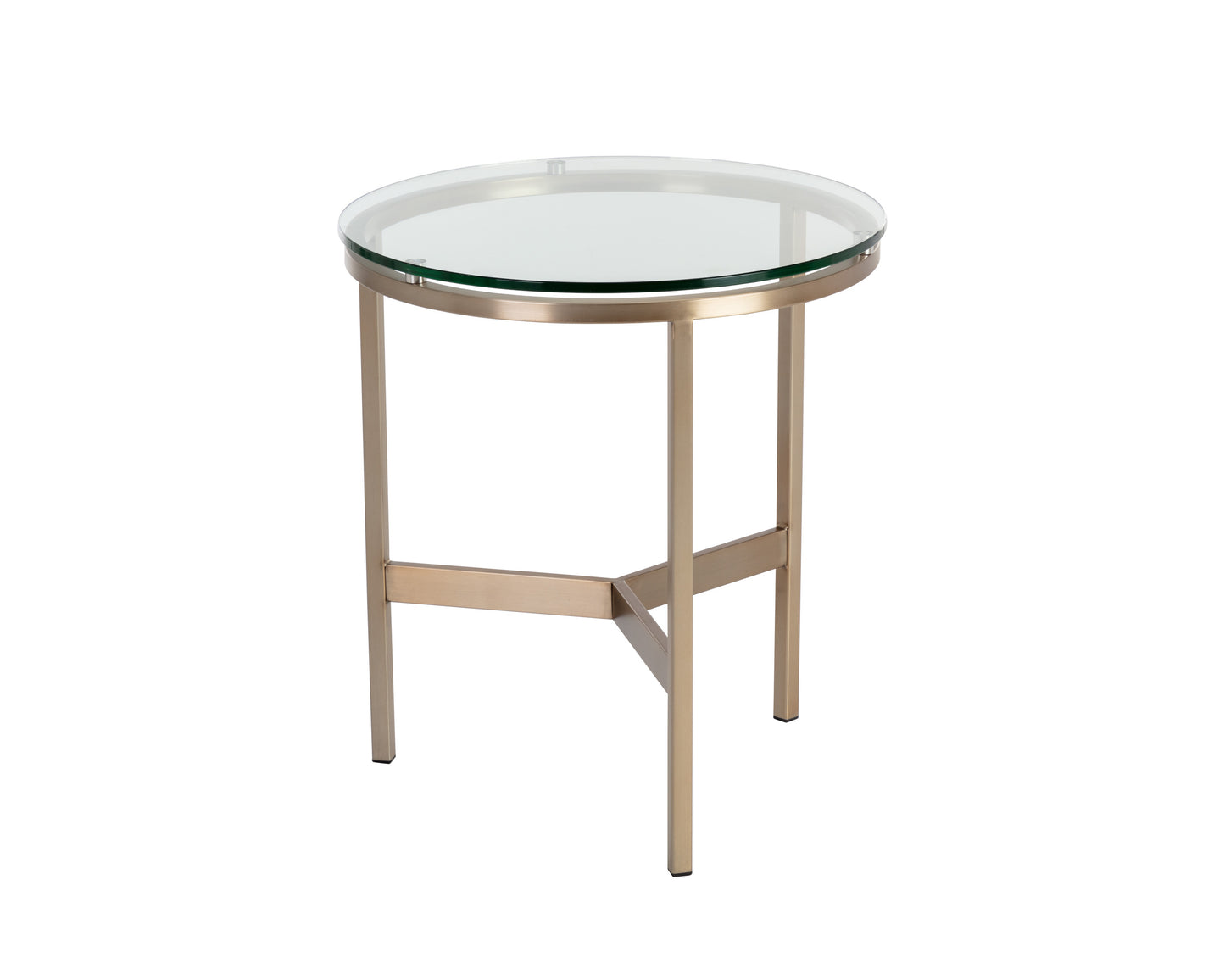 NAHLA FLATO END TABLE - ANTIQUE BRASS