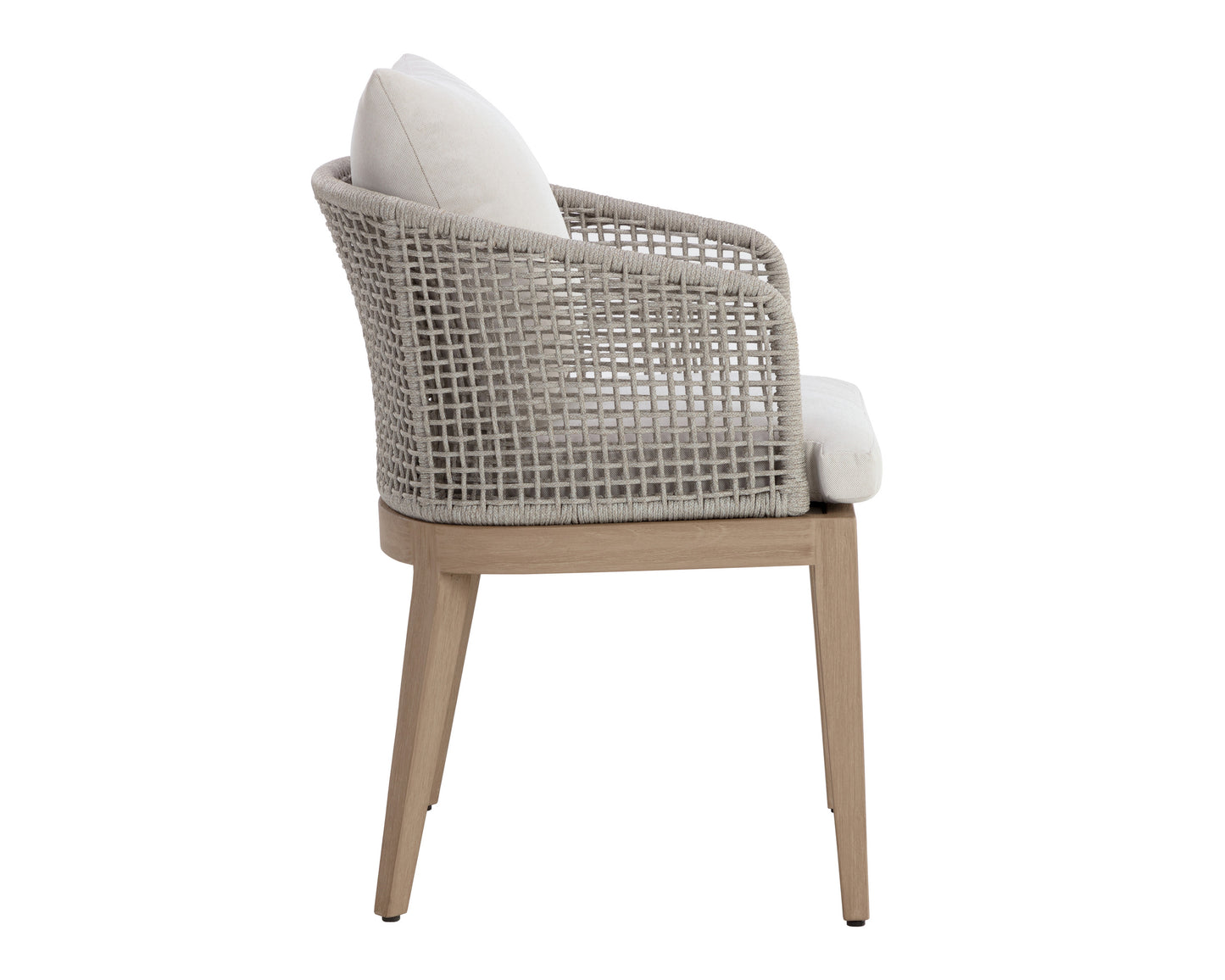 NAHLA CAPRI DINING ARMCHAIR - DRIFT BROWN - PALAZZO CREAM