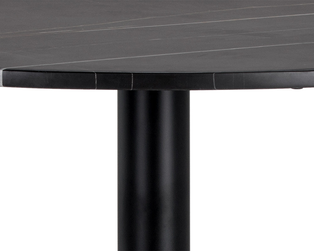 NAHLA MASSIE BISTRO TABLE - BLACK MARBLE - 35.5"