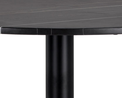 NAHLA MASSIE BISTRO TABLE - BLACK MARBLE - 35.5"