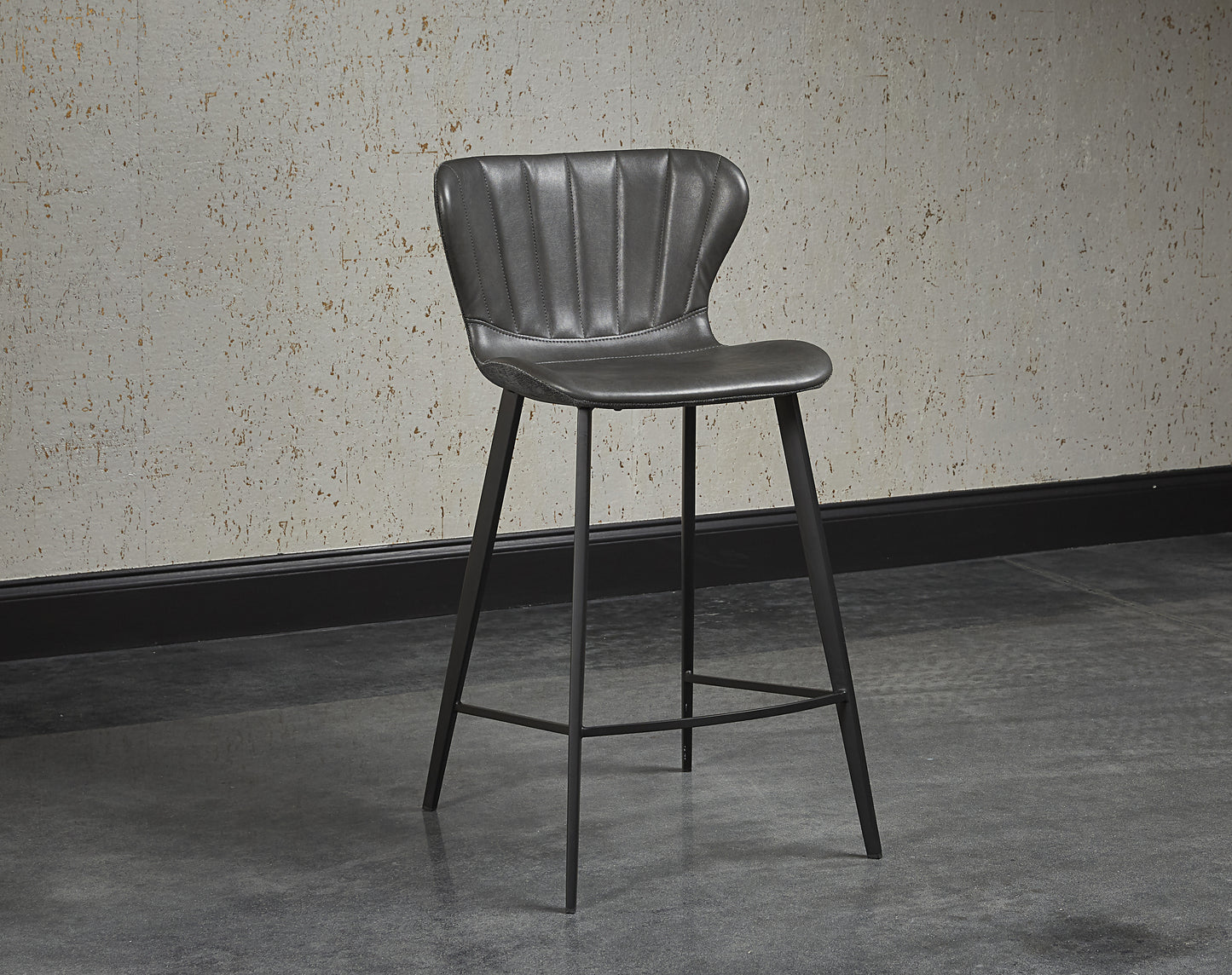 NAHLA ARABELLA COUNTER STOOL - BRAVO PORTABELLA / POLO CLUB KOHL GREY