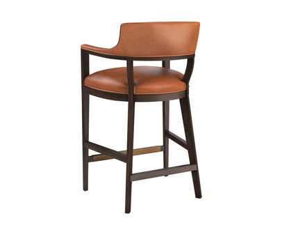 NAHLA BRYLEA BARSTOOL - BROWN - SHALIMAR TOBACCO LEATHER