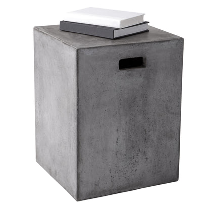 NAHLA CASTOR END TABLE - GREY