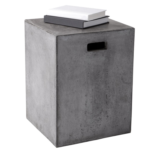 NAHLA CASTOR END TABLE - GREY
