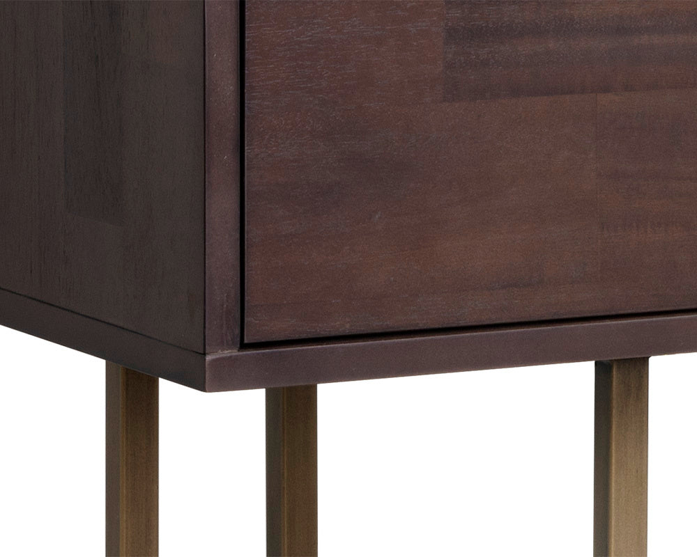 NAHLA JADE CONSOLE TABLE - ANTIQUE BRASS - DARK MANGO